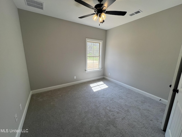 145 Poplar Ln, Holly Springs, MS 38635 - carpeted spare room featuring baseboards and ceiling fan