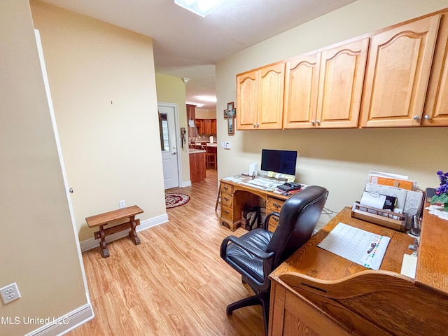 8855 Pine Springs Rd, Meridian, MS 39305 - office area with light wood finished floors and baseboards