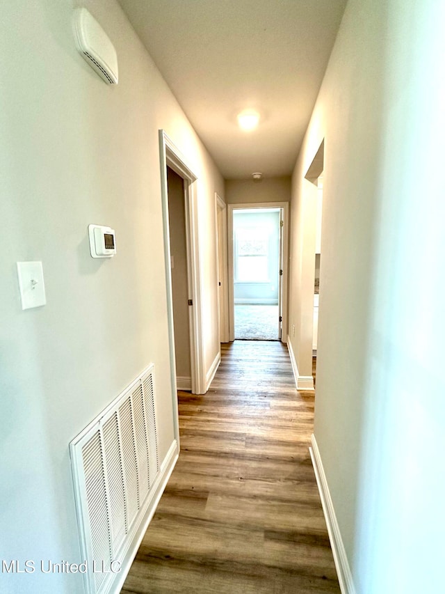 corridor featuring light wood-type flooring