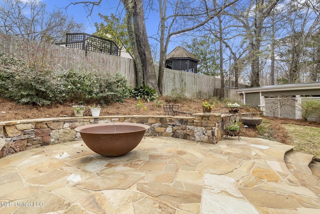 view of patio / terrace with a fenced backyard