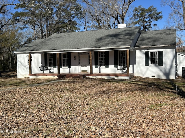 view of front of home featuring covered porch