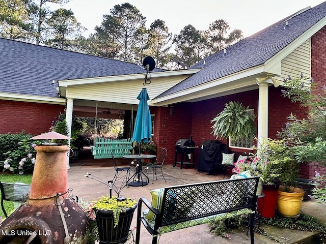 6520 Pleasant Grove Rd, Carthage, MS 39051 - view of patio / terrace featuring area for grilling, outdoor dining area, and an outdoor hangout area