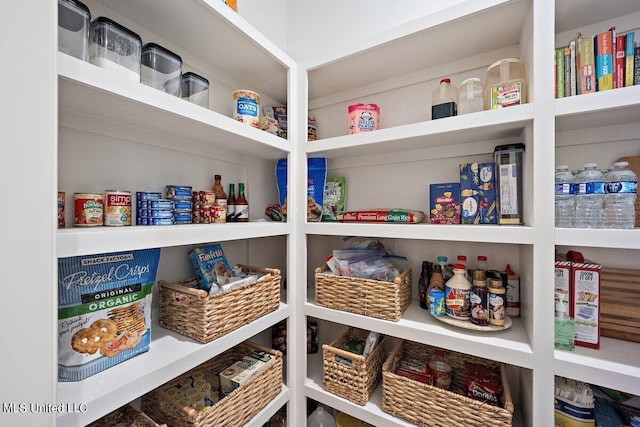 view of pantry