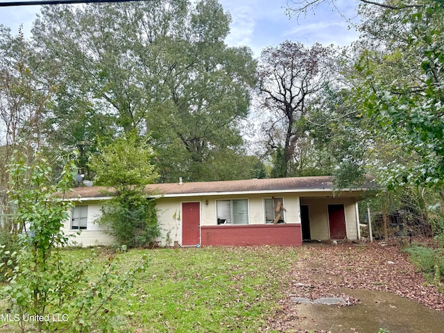 view of ranch-style home