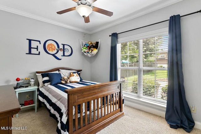 103 Maple Grv, Madison, MS 39110 - carpeted bedroom featuring crown molding and ceiling fan