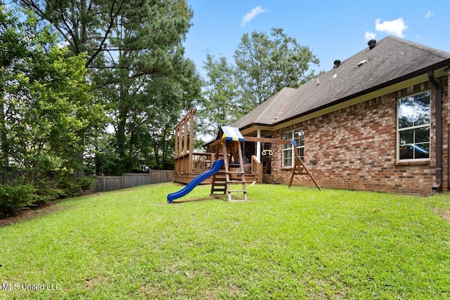 103 Maple Grv, Madison, MS 39110 - fenced backyard with a playground