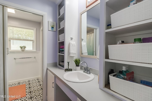 bathroom with vanity