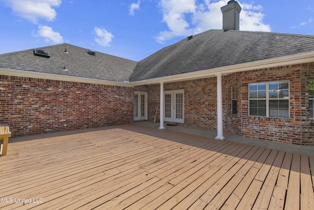 706 Danforth Dr, Madison, MS 39110 - wooden deck with french doors