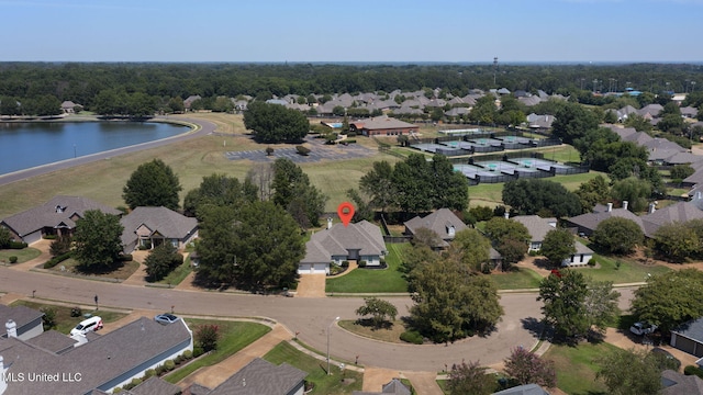 706 Danforth Dr, Madison, MS 39110 - aerial perspective of suburban area with a large body of water