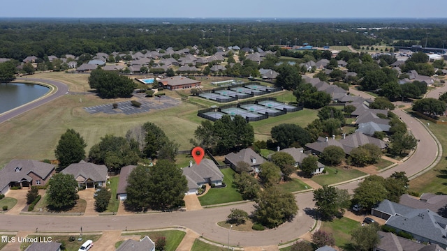 706 Danforth Dr, Madison, MS 39110 - aerial overview of property's location with nearby suburban area and a large body of water