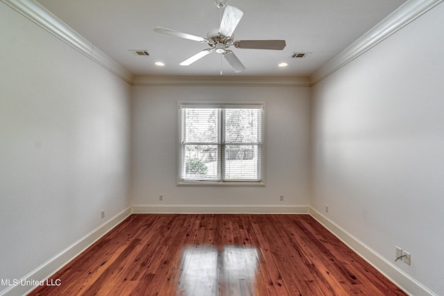 2024 E Northside Dr, Jackson, MS 39211 - unfurnished room with wood finished floors, crown molding, and baseboards
