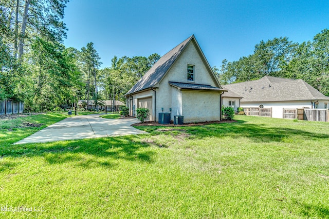 2024 E Northside Dr, Jackson, MS 39211 - rear view of property with fence, a lawn, and stucco siding