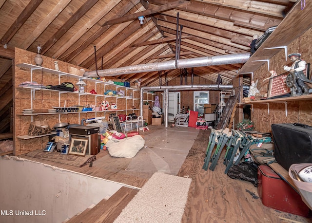 view of storage area