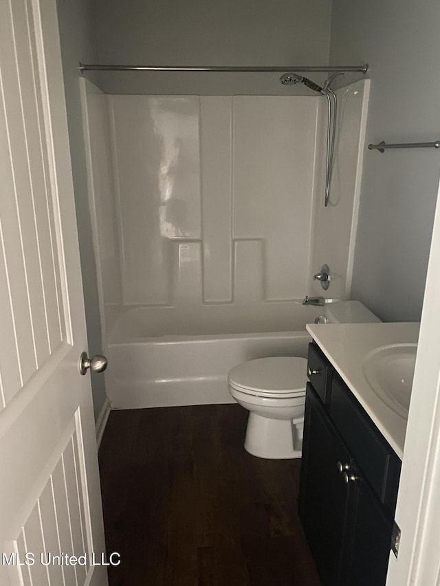 9078 Mallard Park Blvd, Walls, MS 38680 - full bath with vanity, toilet, tub / shower combination, and wood finished floors