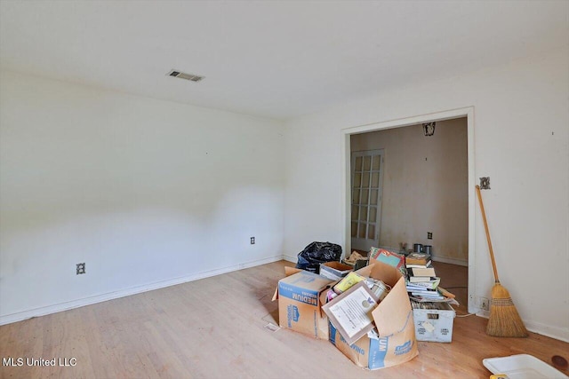 interior space featuring wood-type flooring