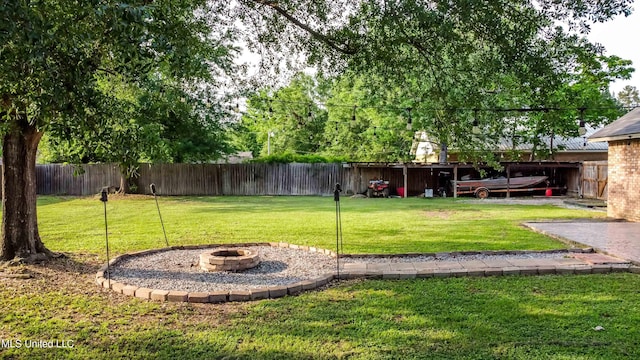 118 Dogwood Trl, Brandon, MS 39047 - view of yard featuring a fire pit