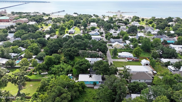 223 Sycamore St, Bay Saint Louis, MS 39520 - birds eye view of property with a water view and a residential view