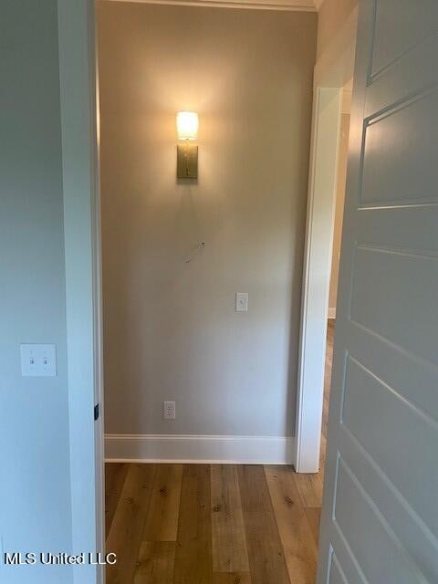 interior space with light hardwood / wood-style floors