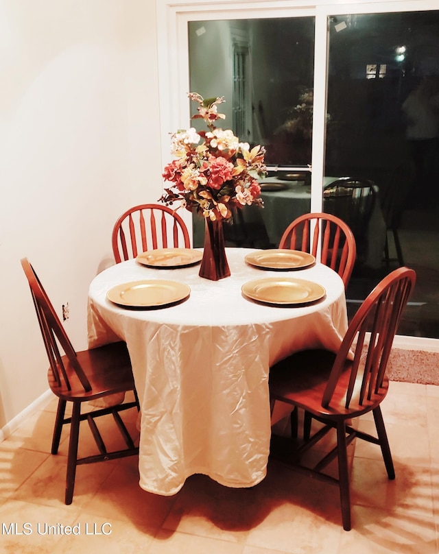 dining room featuring tile patterned floors