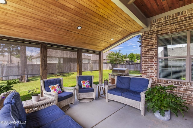 213 Wellington Way, Brandon, MS 39047 - view of patio featuring outdoor lounge area and a grill