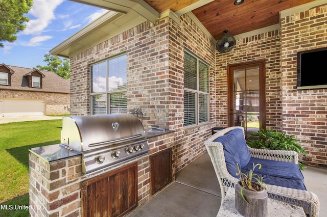 213 Wellington Way, Brandon, MS 39047 - view of patio featuring area for grilling and grilling area