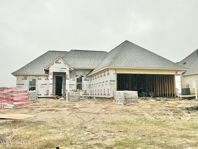 property under construction with central air condition unit