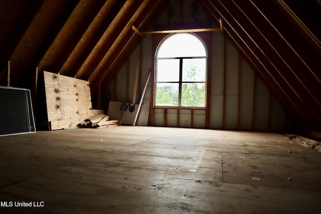 view of attic