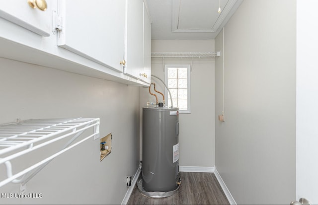 utility room with water heater