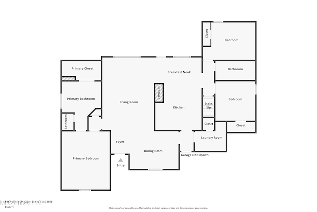 9884 Victor Dr, Olive Branch, MS 38654 - room layout