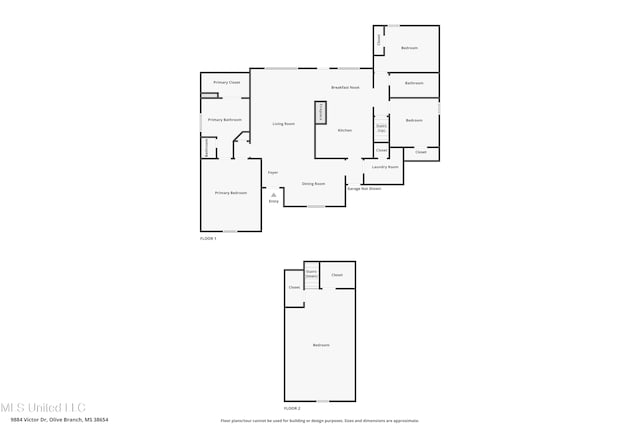 9884 Victor Dr, Olive Branch, MS 38654 - home floor plan