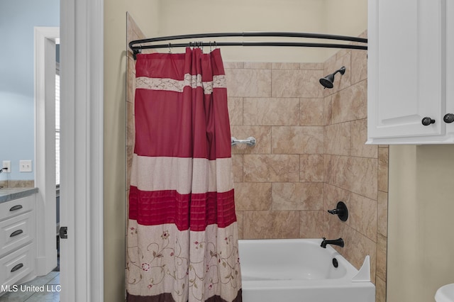 705 Brookwood Cir, Brandon, MS 39042 - full bathroom with shower / tub combo with curtain and vanity