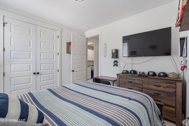 bedroom with a closet