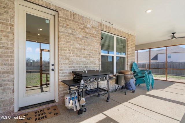 view of patio with fence