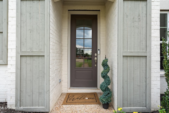 view of doorway to property