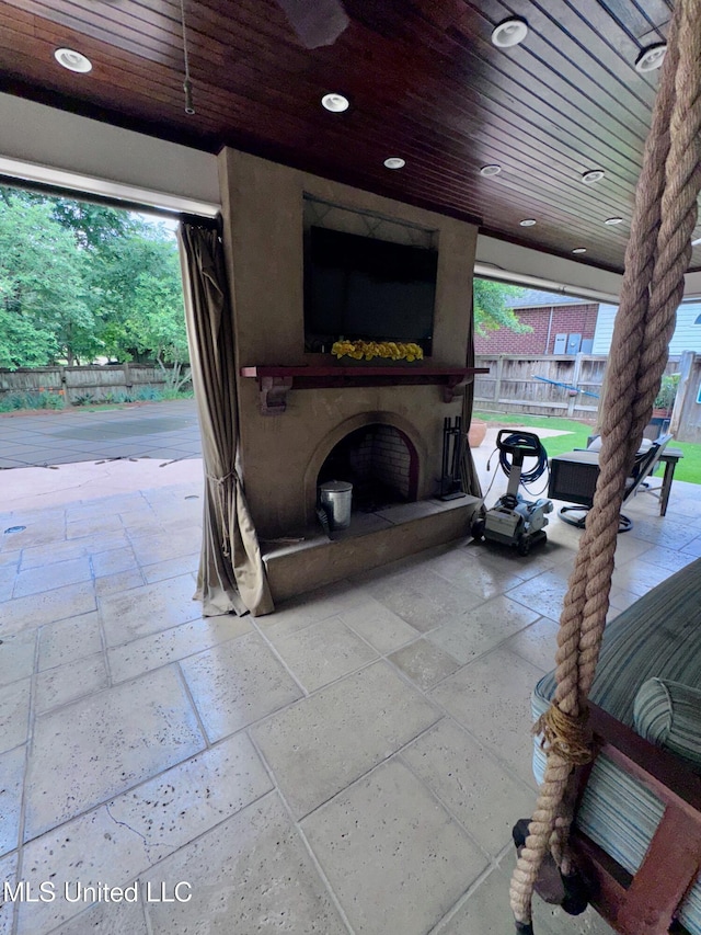 236 Sawbridge Dr, Ridgeland, MS 39157 - view of patio with exterior fireplace