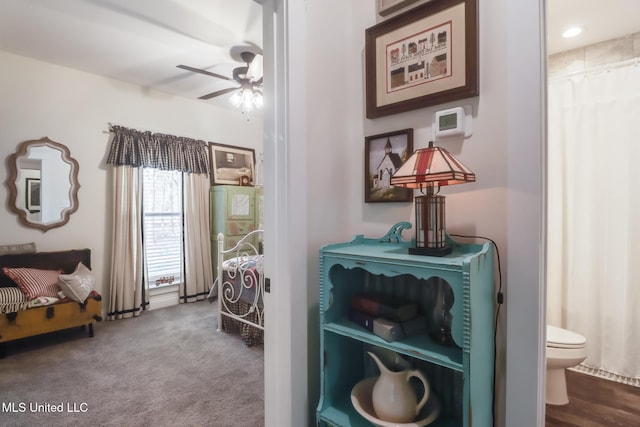 view of carpeted bedroom