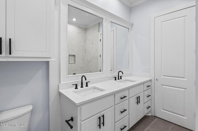 135 Genoa Dr, Madison, MS 39110 - bathroom with double vanity and a marble finish shower