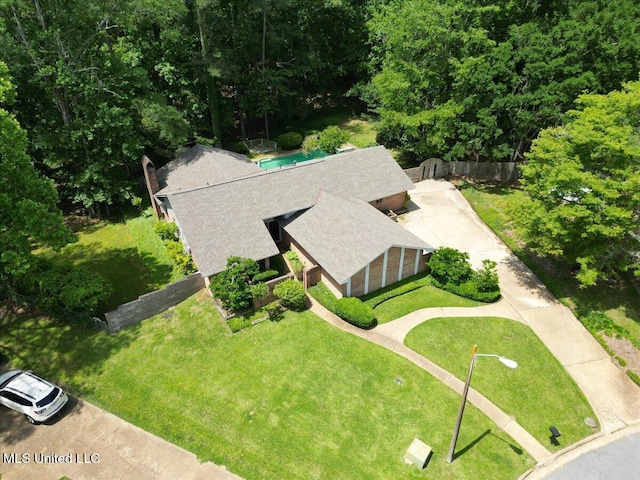 555 Rusk Dr, Brandon, MS 39047 - aerial view of property and surrounding area