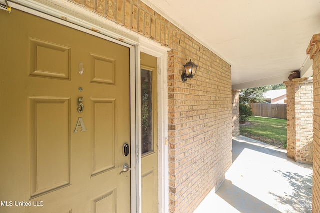 view of doorway to property