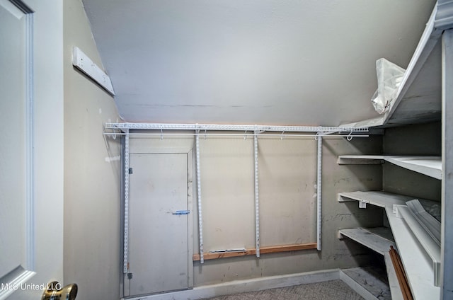 view of walk in closet