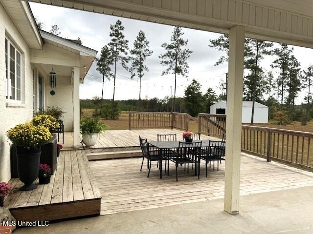 view of wooden deck