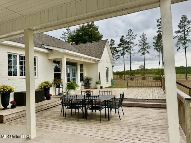 view of wooden deck