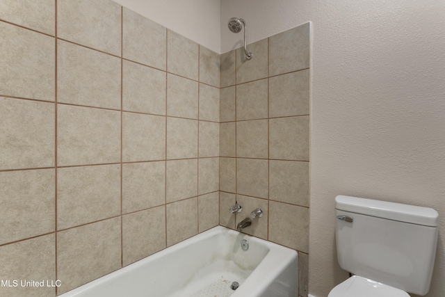 full bathroom featuring bathtub / shower combination and toilet