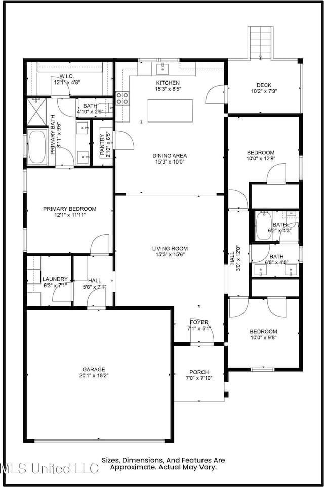 46 Canal Dr, Hattiesburg, MS 39402 - home floor plan