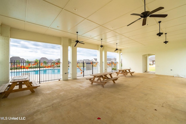 850 Glenwild Cir, Canton, MS 39046 - view of patio / terrace featuring fence and ceiling fan