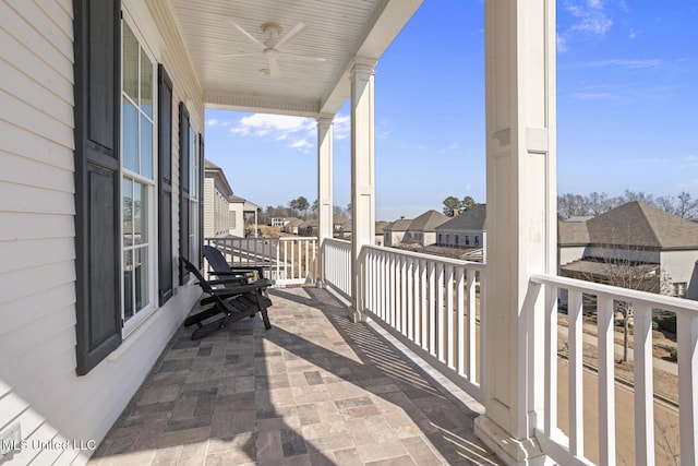 balcony featuring a residential view