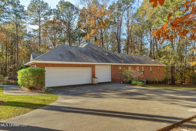 view of home's exterior featuring a garage