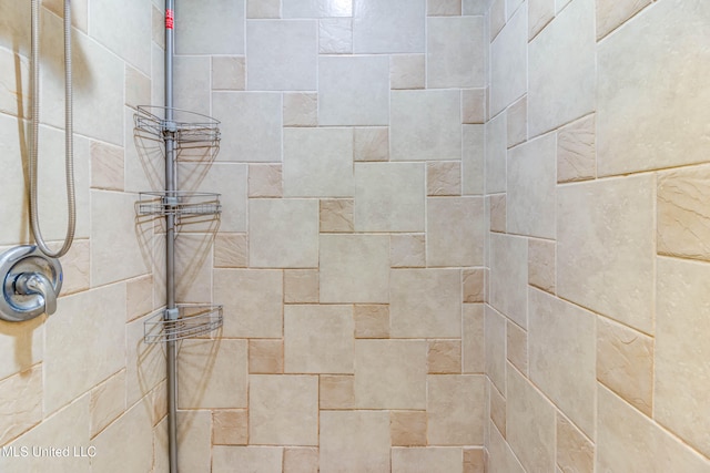 details with tiled shower