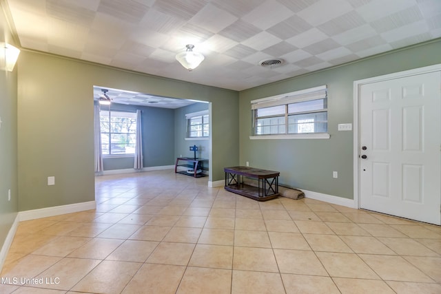 view of tiled foyer