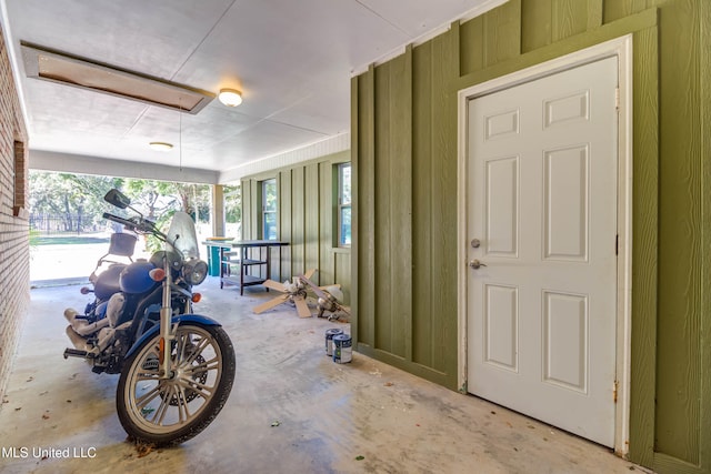 interior space featuring a porch